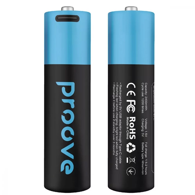 Акумуляторні батарейки Proove Compact Energy AA 2 pcs (Чорний)