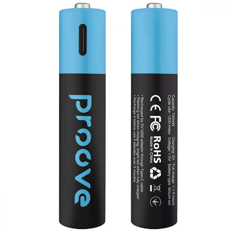 Аккумуляторные батарейки Proove Compact Energy AAA 2 pcs (Черный)