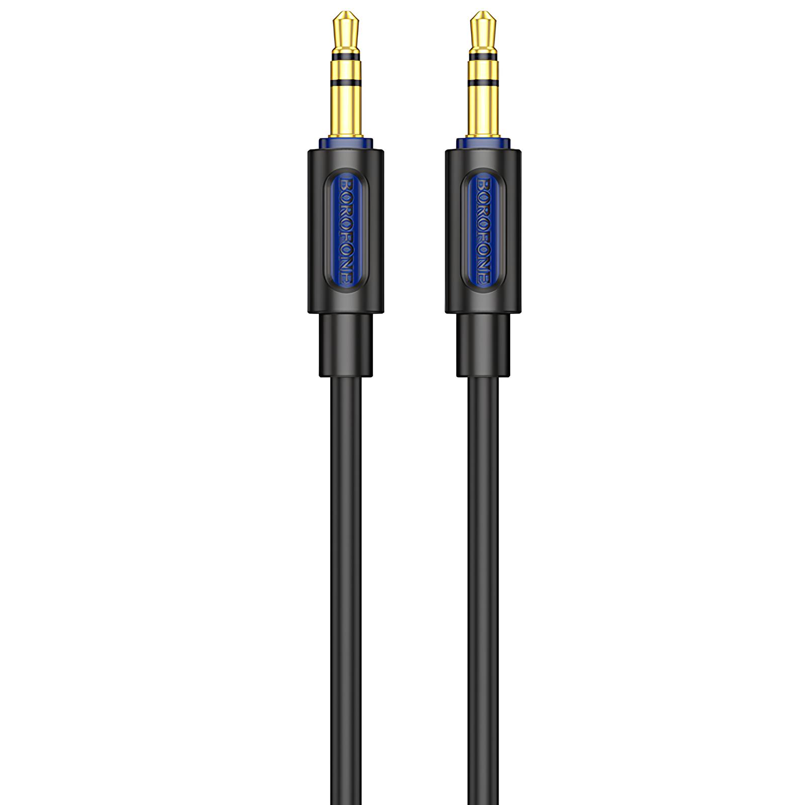Аудио кабель Aux Borofone BL20 True sound silicone (1m) (Black)