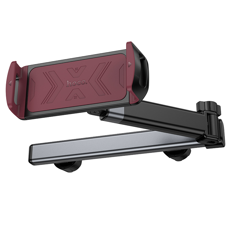 Автодержатель Hoco H69 Gamble telescopic на подголовник (Black / Red)