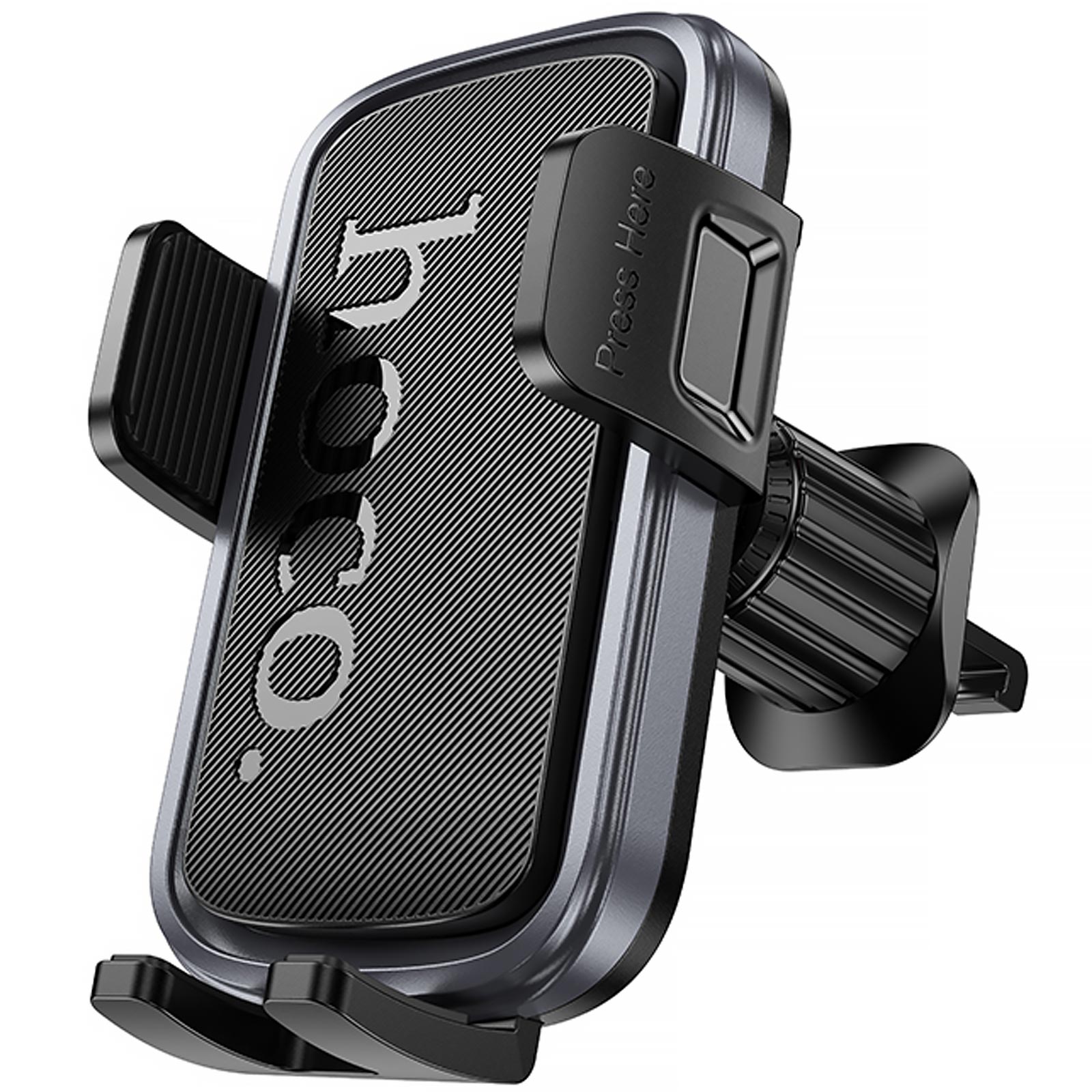Автодержатель Hoco H78 Vista push-type (air outlet) (Black / Metal gray)