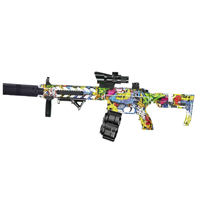 Автомат на гидрогелевых шариках (орбизах) AR15 (Alphabet Green)