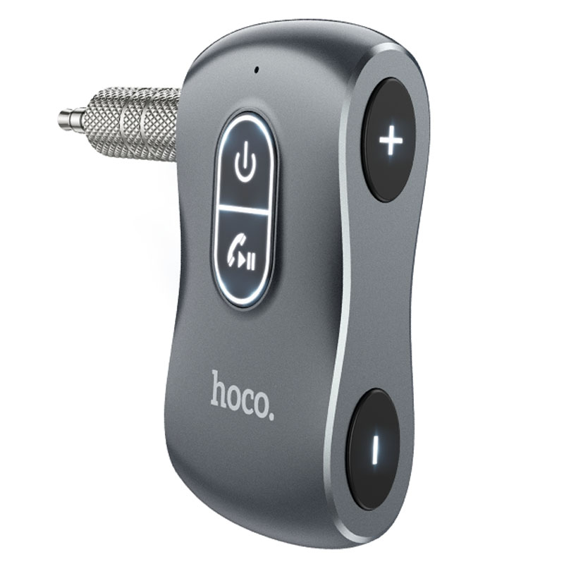 Bluetooth аудио ресивер Hoco E73 Tour Car (Metal gray)