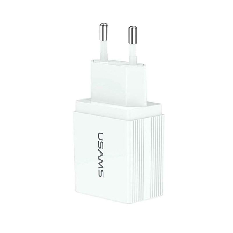 СЗУ USAMS US-CC090 T24 2.1A Dual USB Travel Charger （EU） (Белый)