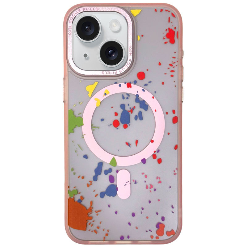 Чехол TPU+PC Flush with MagSafe для Apple iPhone 13 (6.1") (Baby pink)
