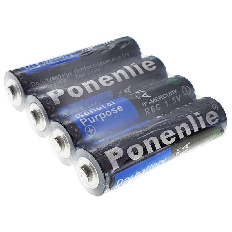 Батарейка Ponenlie LR06 (АА) 4шт (Черный / Синий)