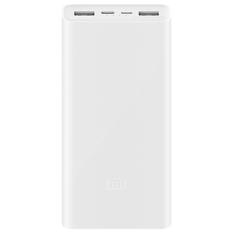 Портативное зарядное устройство Xiaomi Mi Power Bank3 18W 20000 mAh (2USB+Type-C)(PLM18ZM/VXN4258CN) (Белый)