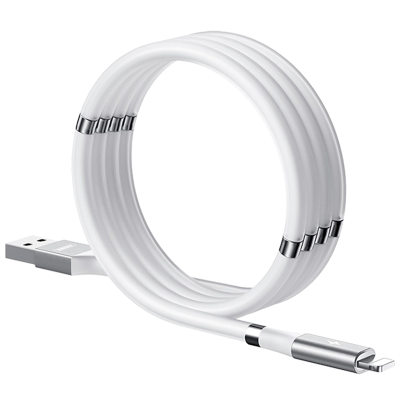 Дата кабель Remax RC-125i Magnetic-ring USB - Lightning (Белый)