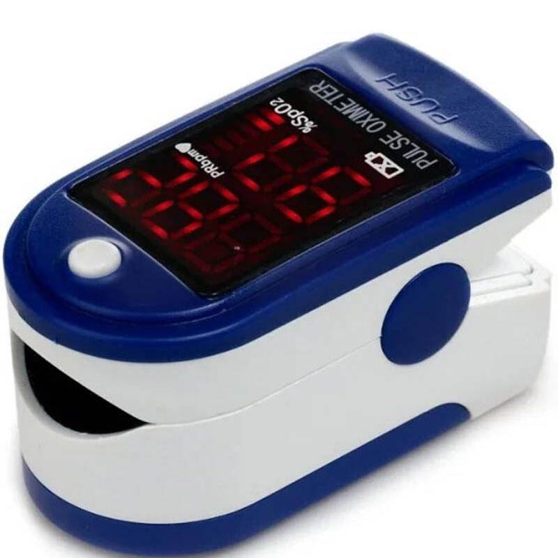 Пульсоксиметр Fingertip Pulse Oximeter LK87 (Белый / Синий)