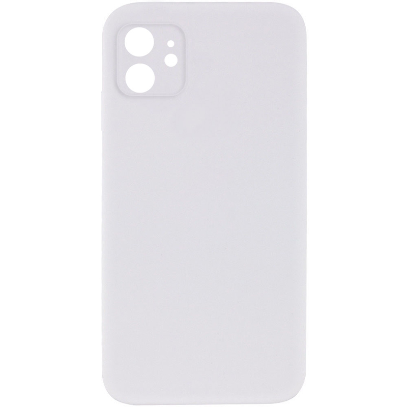 Чехол Silicone Case Square Full Camera Protective (AA) NOLOGO для Apple iPhone 11 (6.1") (Белый / White)