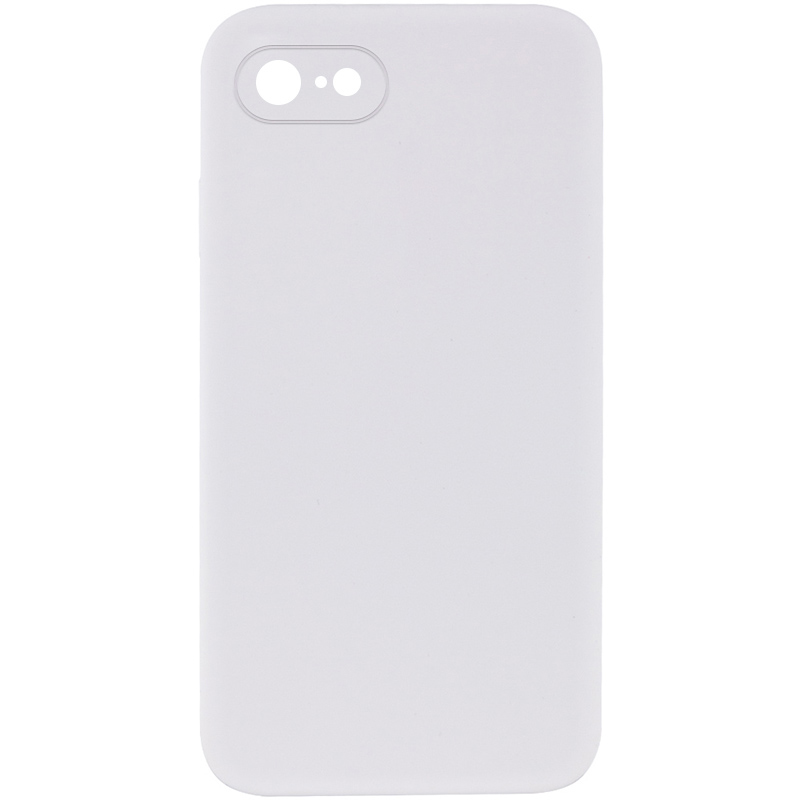 Silicone Case Square Full Camera Protective (AA) NOLOGO для Apple iPhone 7 / 8 / SE (2020) (4.7") (Белый / White)