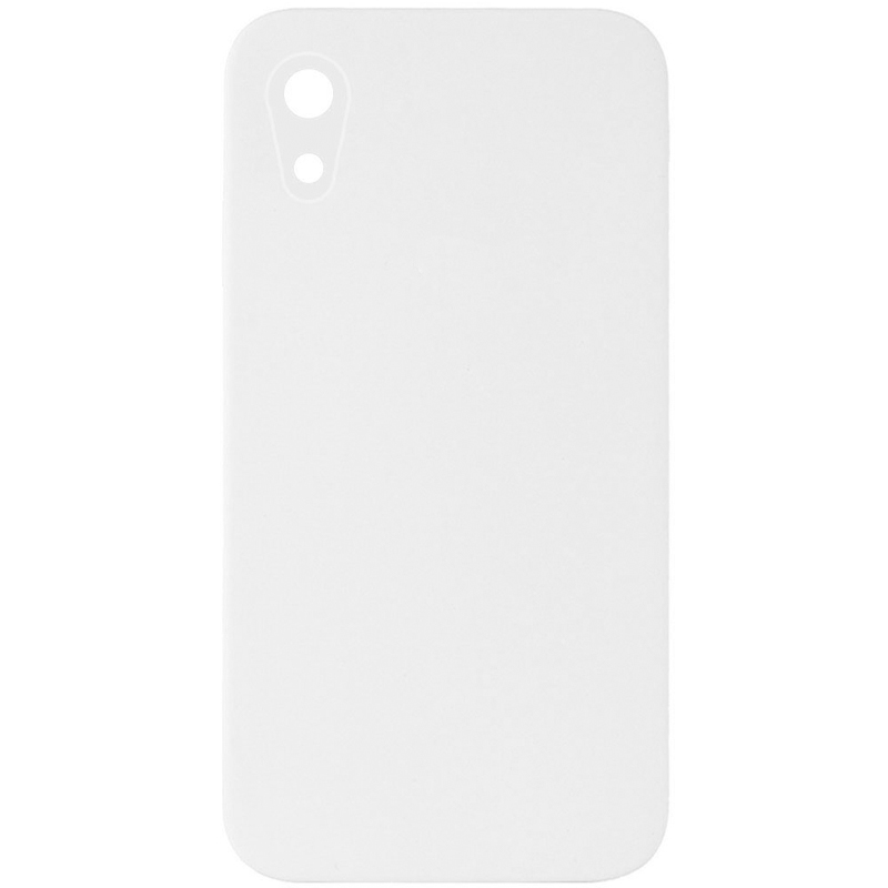 Silicone Case Square Full Camera Protective (AA) NOLOGO для Apple iPhone XR (6.1") (Белый / White)