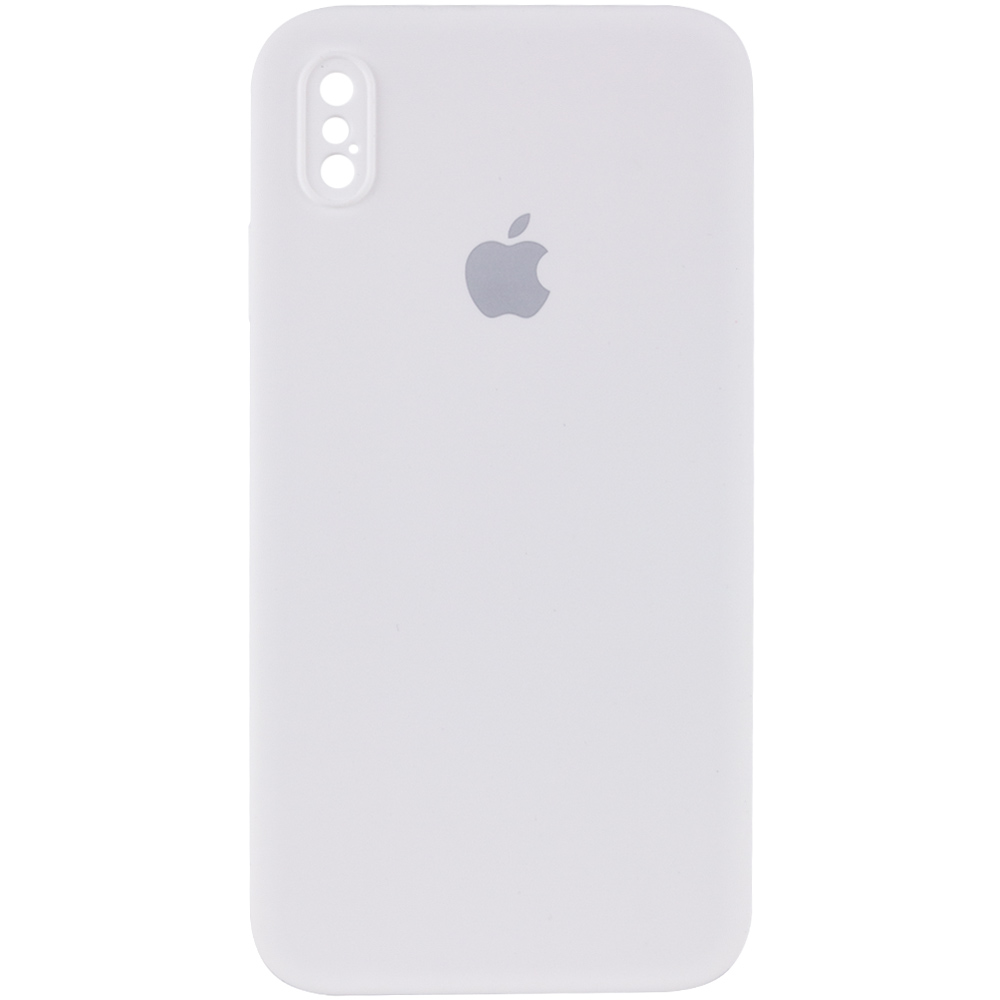 Чохол Silicone Case Square Full Camera Protective (AA) для Apple iPhone XS Max (6.5") (Білий / White)