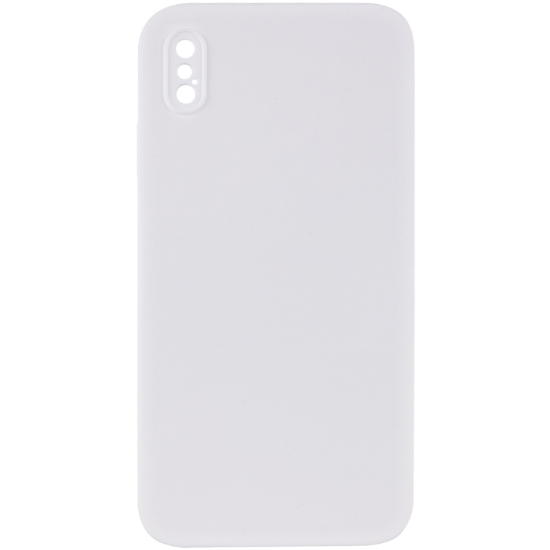 Silicone Case Square Full Camera Protective (AA) NOLOGO для Apple iPhone XS Max (6.5") (Білий / White)