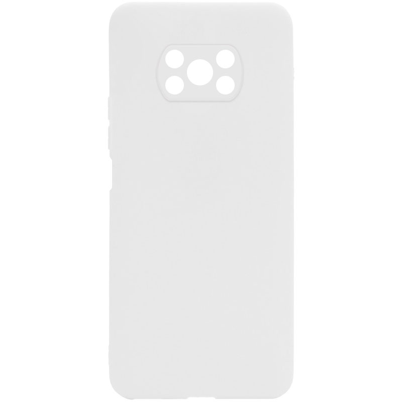 Силиконовый чехол Candy Full Camera для Xiaomi Poco X3 NFC / Poco X3 Pro (Белый / White)