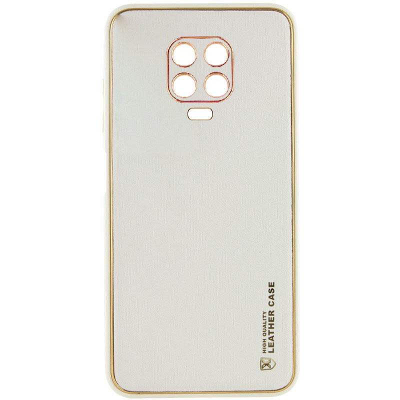 Кожаный чехол Xshield для Xiaomi Redmi Note 9s (Белый / White)