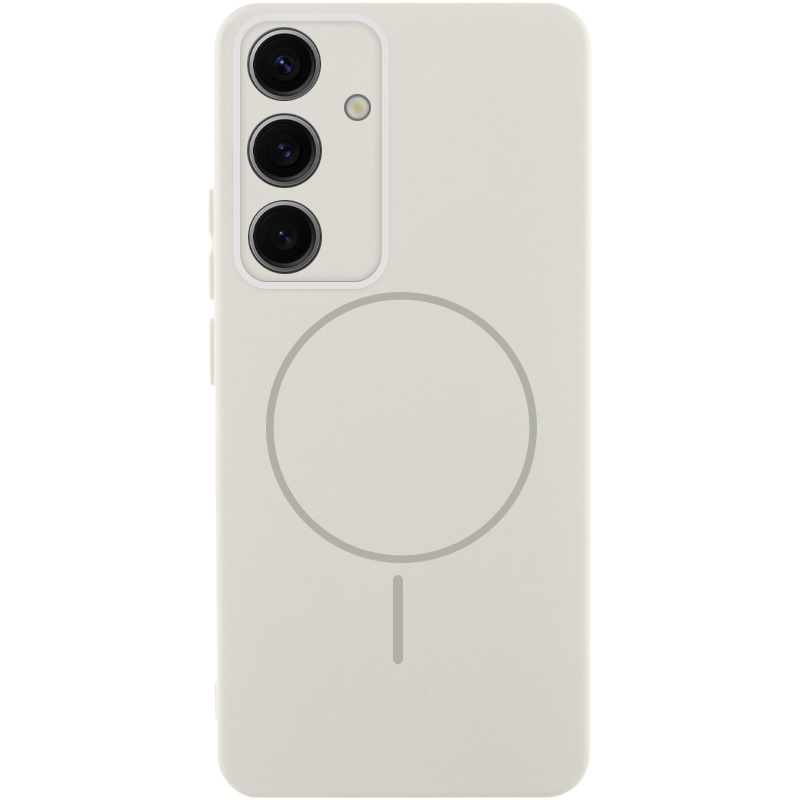 Чехол Silicone Cover Lakshmi Full Camera (AA) with MagFit для Samsung Galaxy S23 FE (Белый / White)