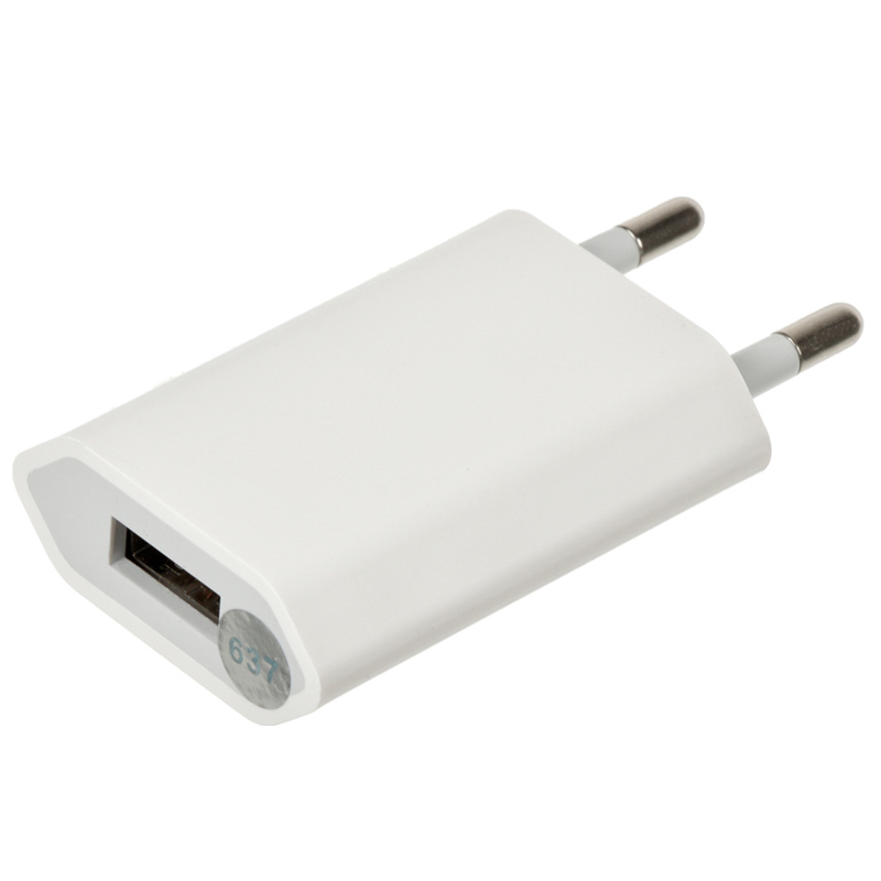 Мережевий зарядний пристрій (5w 1A) для Apple iPhone / iPod (тех.упак) (Білий)