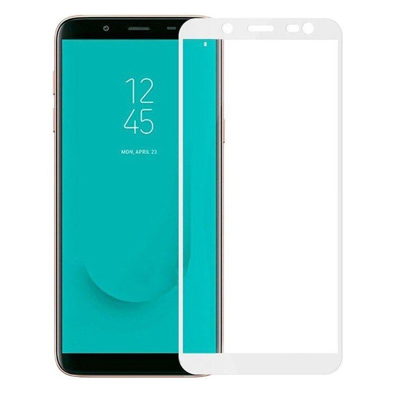 Защитное стекло 2.5D CP+ (full glue) для Samsung J600F Galaxy J6 (2018) (Белый)
