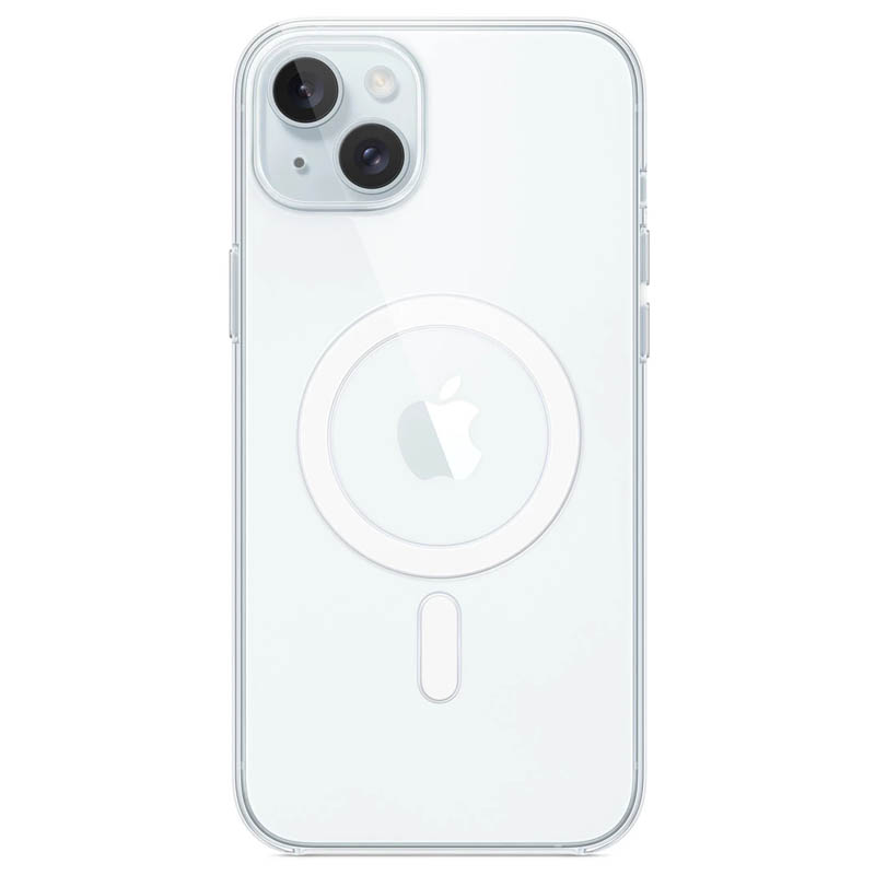 TPU чехол Clear Case with Magnetic safe для Apple iPhone 15 (6.1") (Бесцветный (прозрачный))