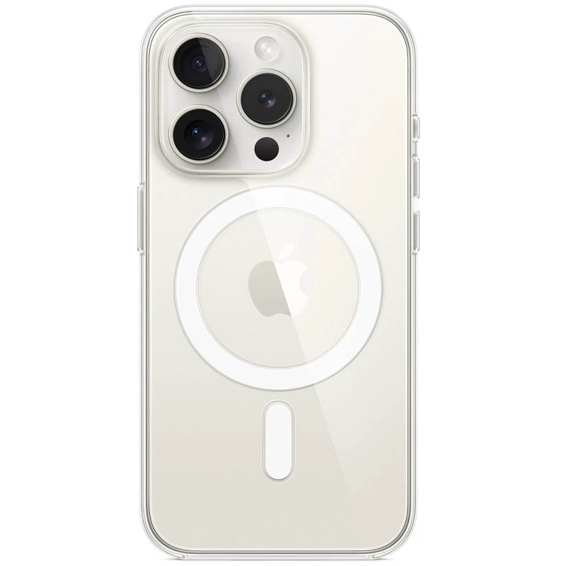TPU чохол Clear Case with Magnetic safe для Apple iPhone 15 Pro (6.1") (Безбарвний (прозорий))