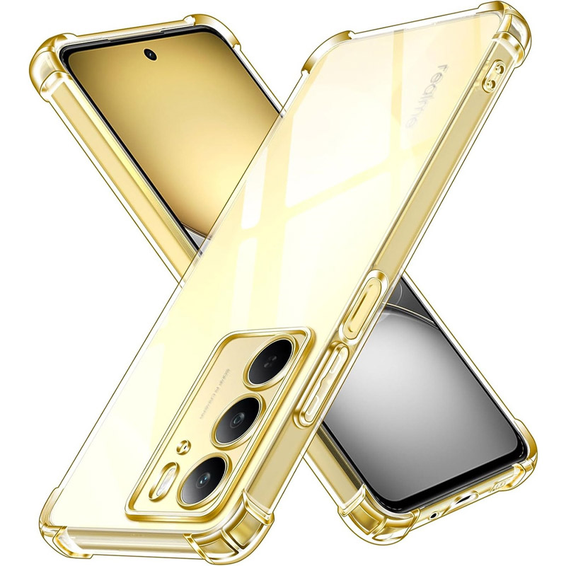 TPU чохол GETMAN Ease logo посилені кути Full Camera для Realme C75 (Безбарвний (прозорий))