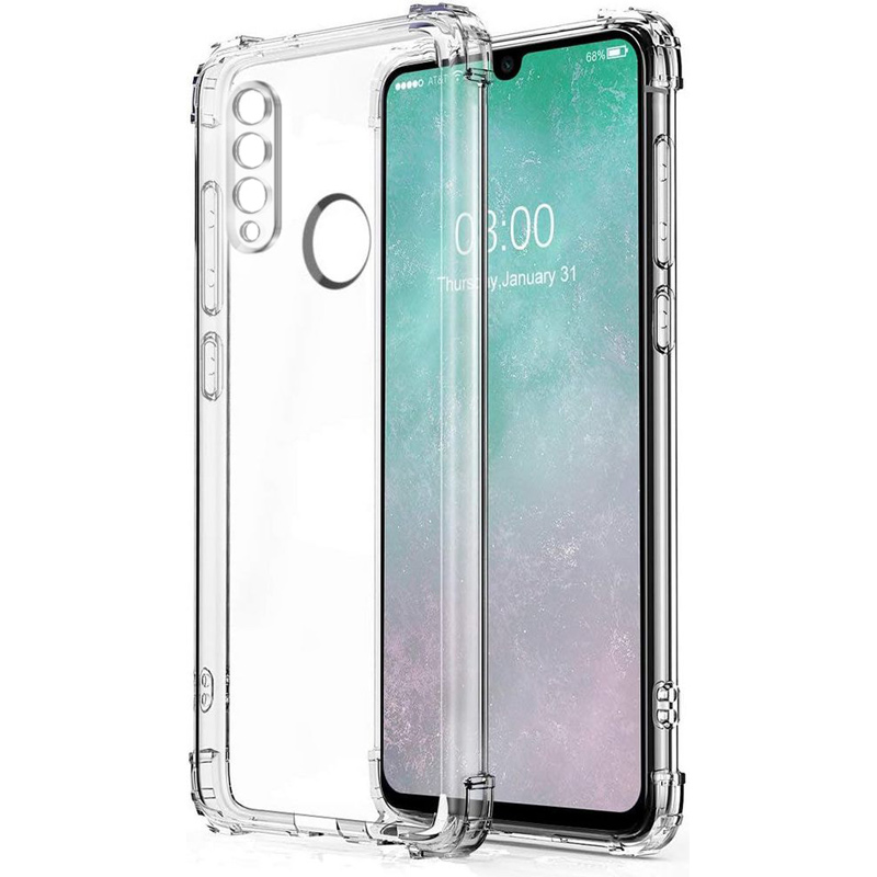 TPU чехол GETMAN Ease logo усиленные углы Full Camera для Huawei P30 lite (Бесцветный (прозрачный))