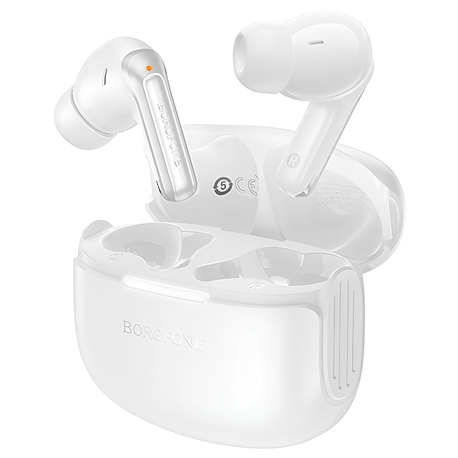 Беспроводные TWS наушники Borofone FQ9 Plus Peaceful ANC+ENC (White)