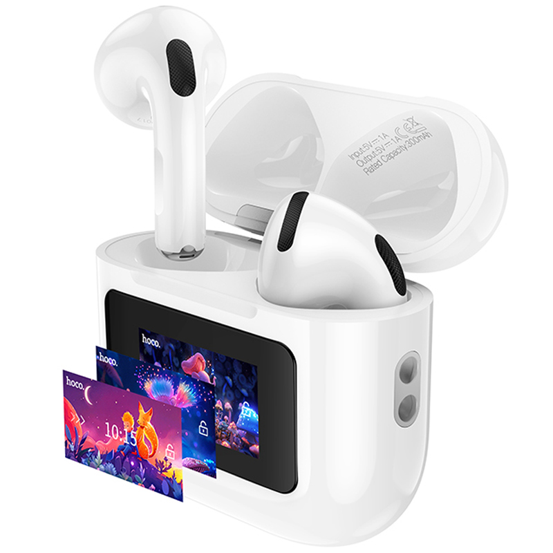 Беспроводные TWS наушники Hoco EW73 Randy with Touch Screen (White)