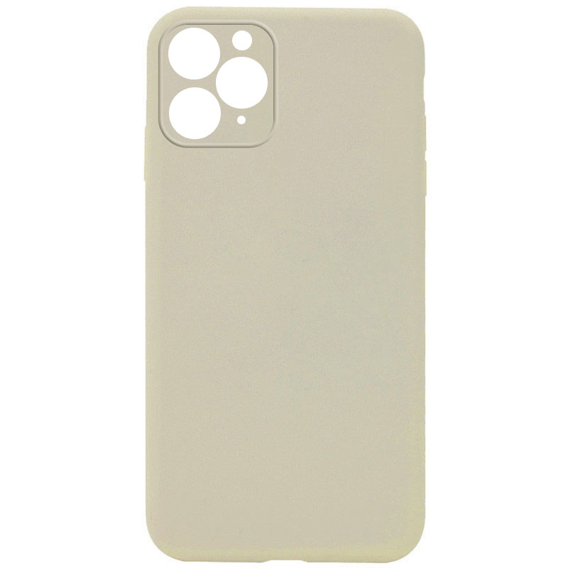 Silicone Case Square Full Camera Protective (AA) NOLOGO для Apple iPhone 11 Pro Max (6.5") (Бежевий / Antigue White)