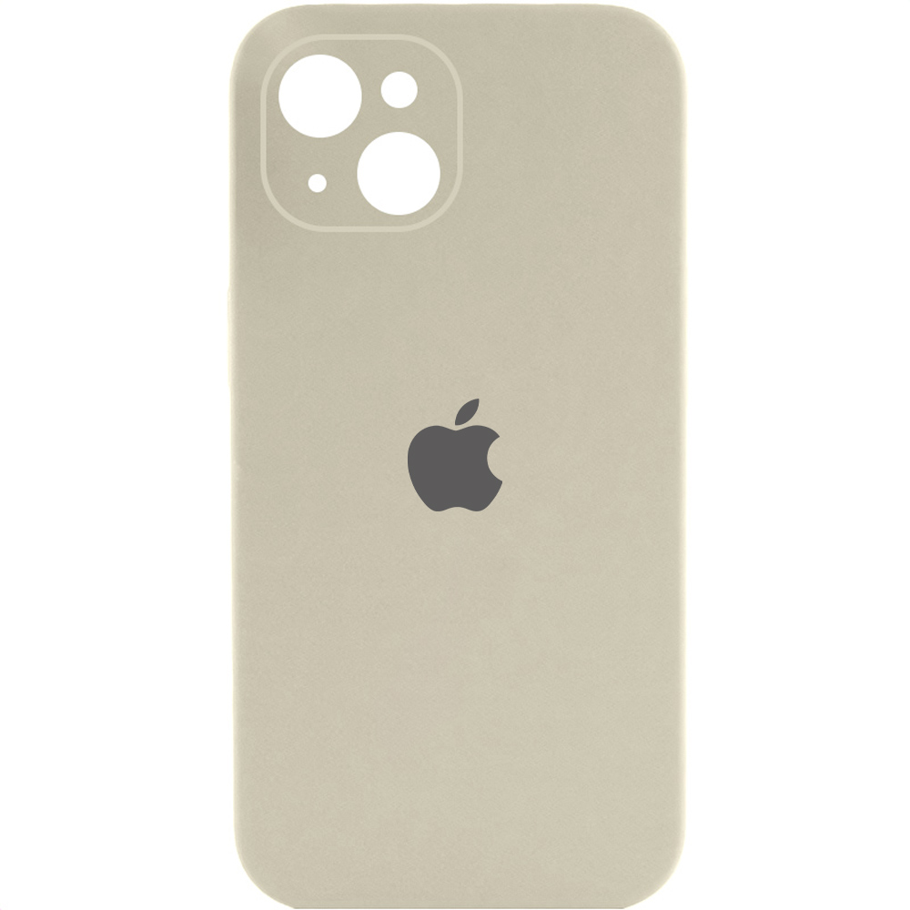Чехол Silicone Case Full Camera Protective (AA) для Apple iPhone 14 (6.1") (Бежевый / Antique White)