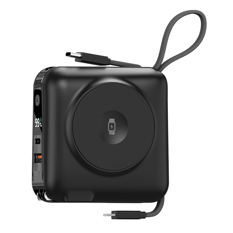 Портативное ЗУ Power Bank WIWU Wi-P051 6 in 1 PD45W с БЗУ 15000 mAh (Black)