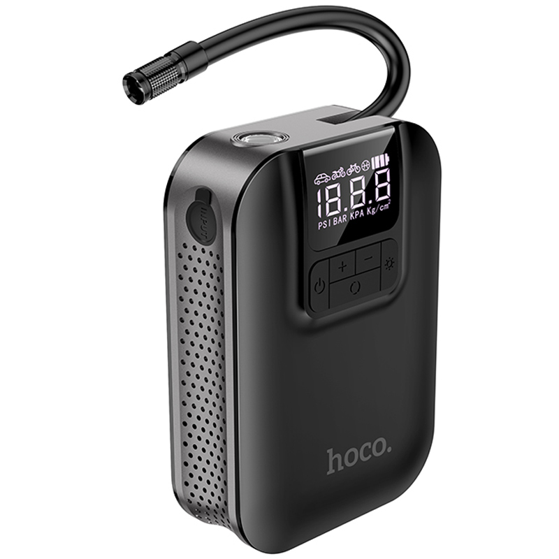 Автомобильный насос Hoco S53 Breeze portable portable smart air pump (Black)