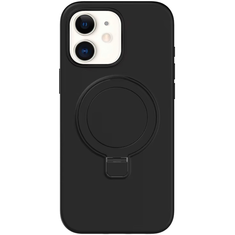 Чехол Silicone Case Full Protective NO LOGO with Ring для Apple iPhone 11 (6.1") (Black)