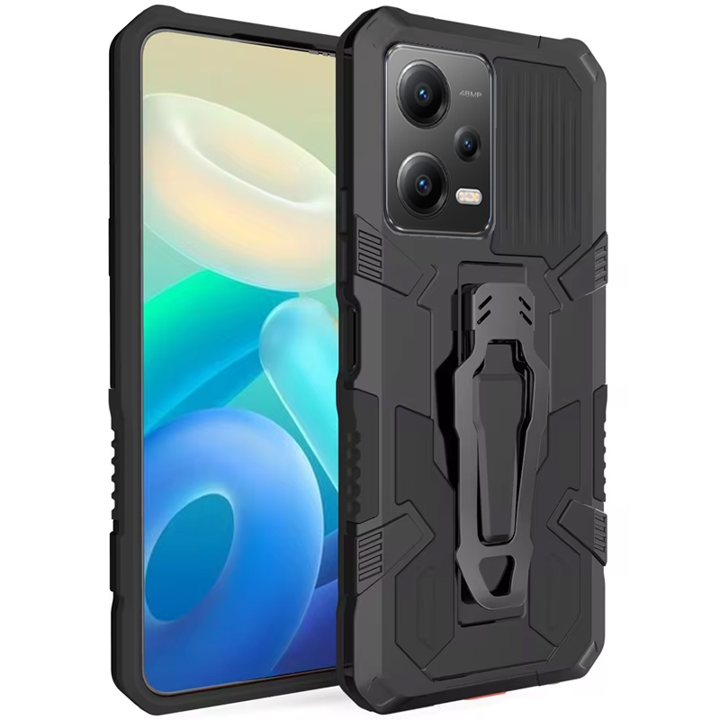 Противоударный чехол Defender Clip для Xiaomi Poco X5 5G / Note 12 5G (Black)