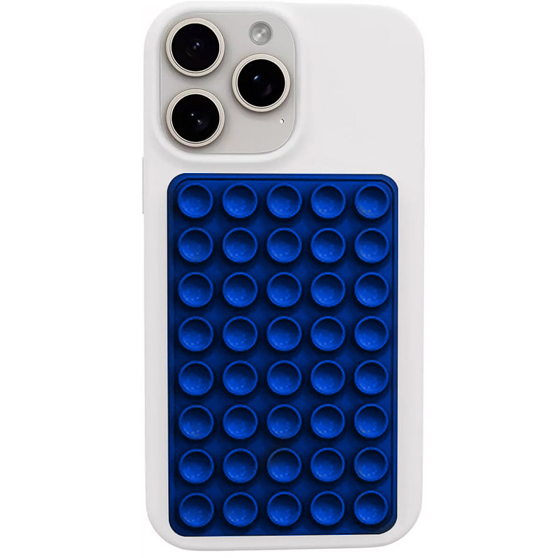 Тримач-присоска для телефона Double Side Silicone 100*64мм (Blue)