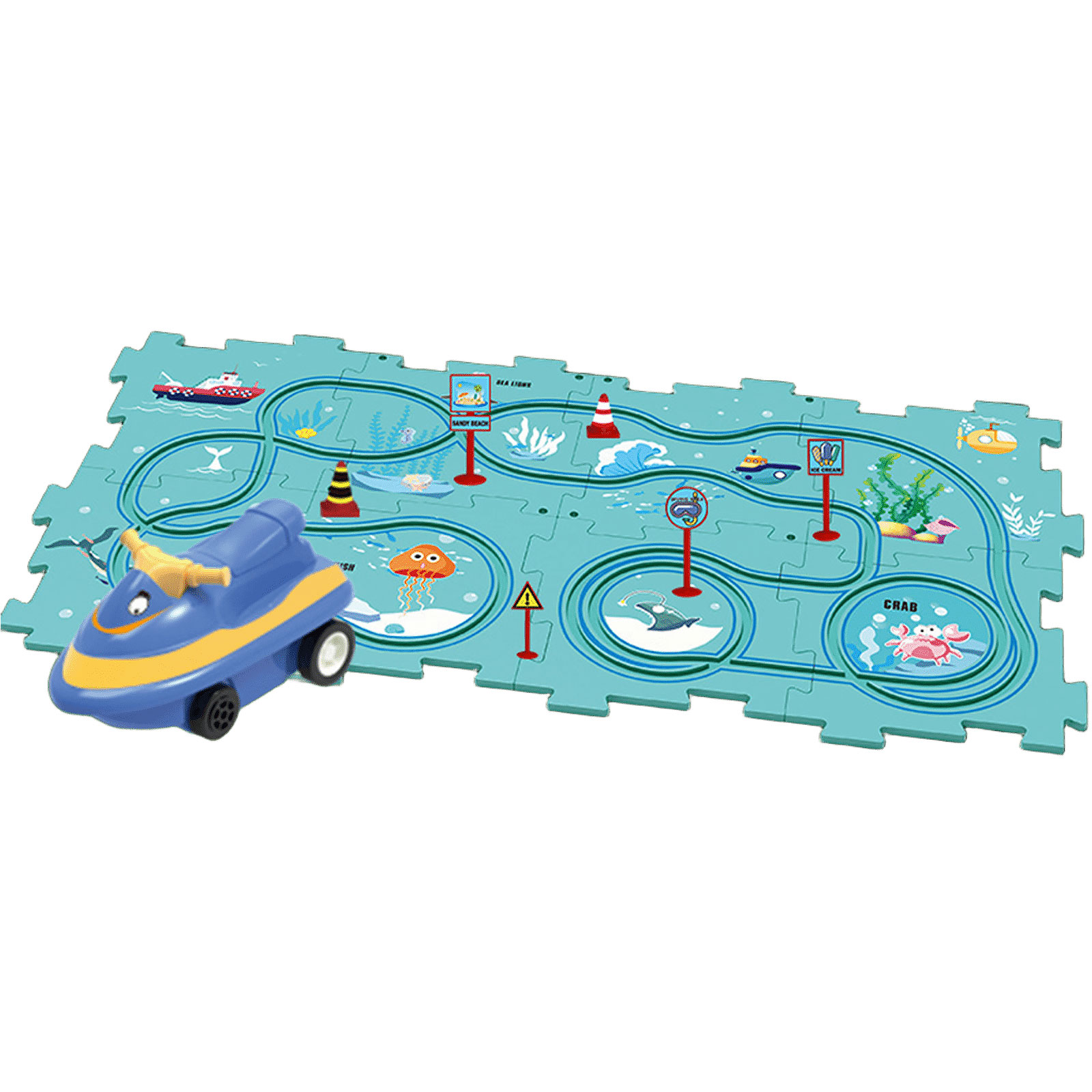 Развивающая игрушка-пазл SHT 1103C Ocean World (25pcs) (Blue)