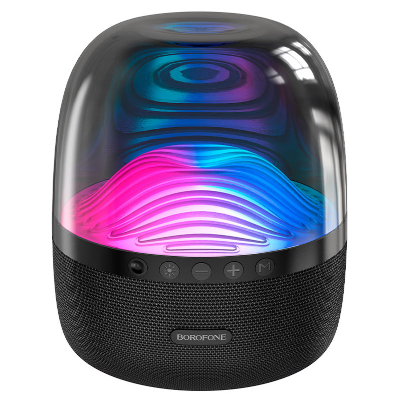 Bluetooth Колонка Borofone BP8 Glazed colorful luminous (Чорний)