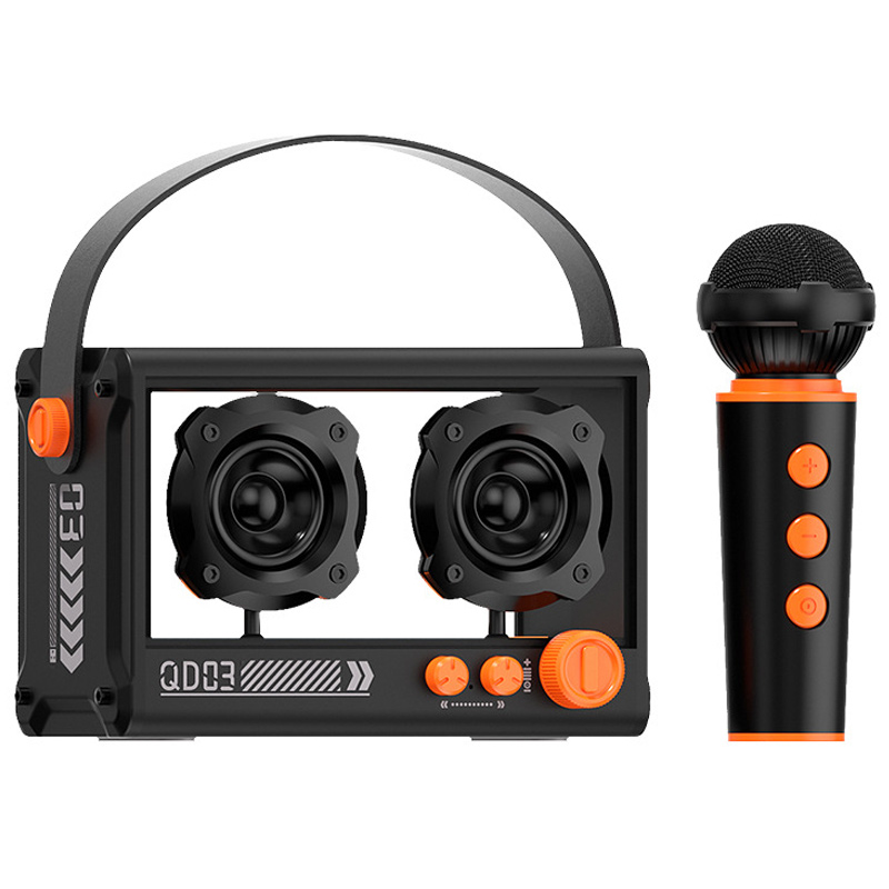 Bluetooth колонка QD03 Transparent с микрофоном (Black)