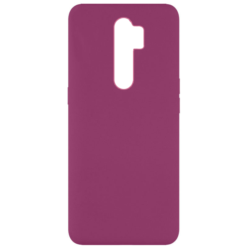 Чехол Silicone Cover Full without Logo (A) для Oppo A5 (2020) / Oppo A9 (2020) (Бордовый / Marsala)