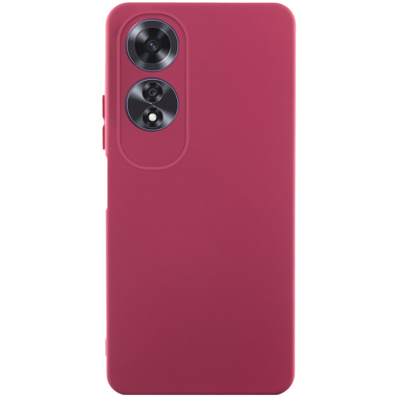 Чехол TPU GETMAN Liquid Silk Full Camera для Oppo A60 4G (Бордовый / Marsala)