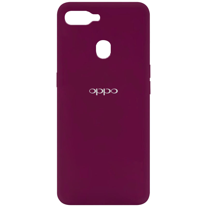 Чехол Silicone Cover My Color Full Protective (A) для Oppo A5s / Oppo A12 (Бордовый / Marsala)