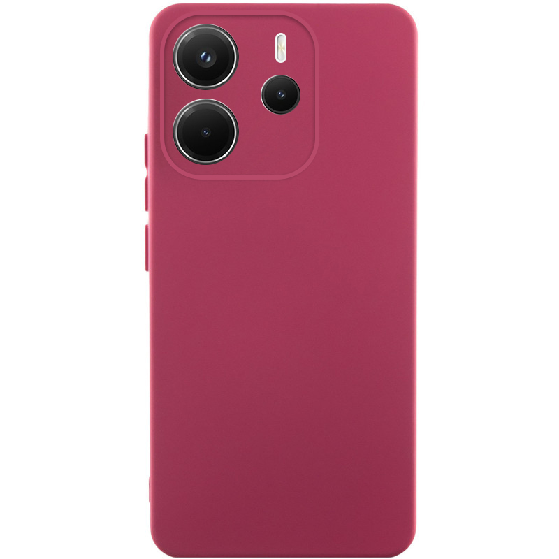 Чехол Silicone Cover Lakshmi Full Camera (AAA) для Xiaomi Redmi Note 14 4G (Europe version) (Бордовый / Plum)
