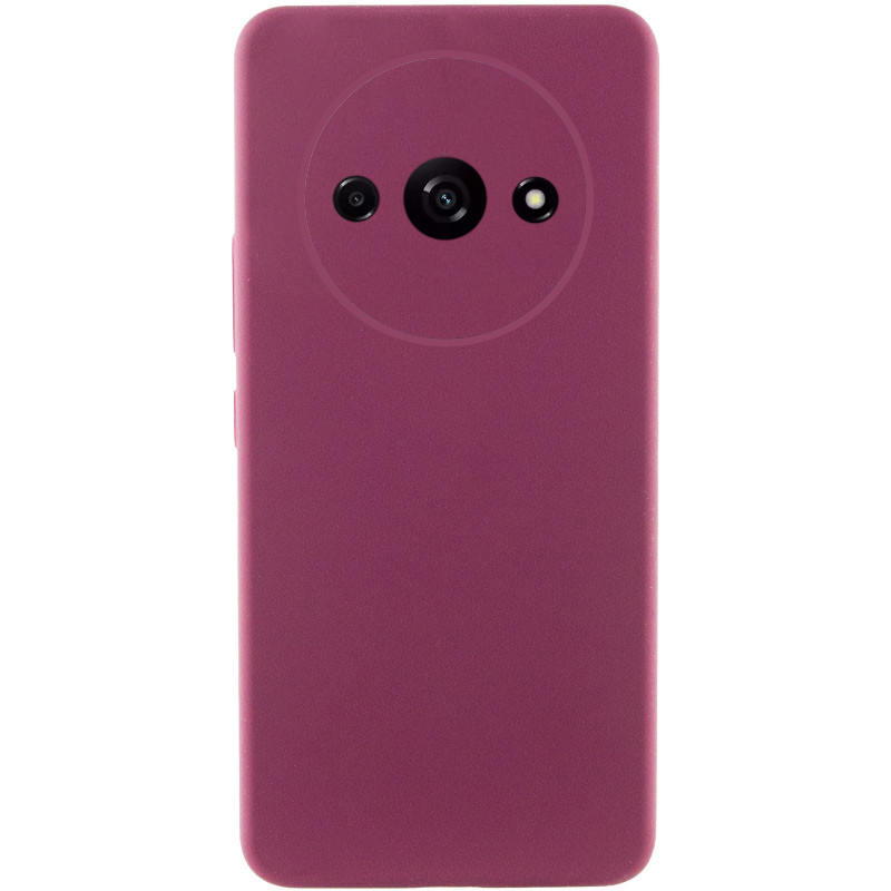 Чехол Silicone Cover Lakshmi Full Camera (AAA) для Xiaomi Redmi A3 (Бордовый / Plum)