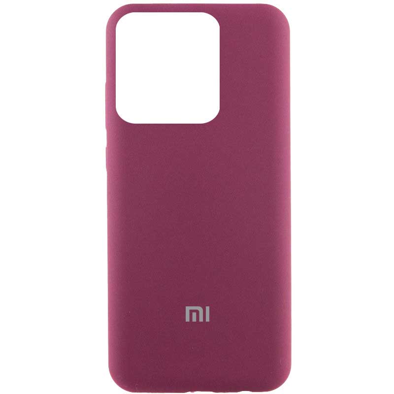 Чохол Silicone Cover Lakshmi (AAA) with Logo для Xiaomi Poco X6 (Бордовий / Plum)