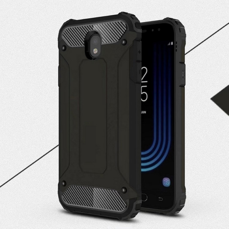Бронированный противоударный TPU+PC чехол Immortal для Samsung J730 Galaxy J7 (2017) (Черный)