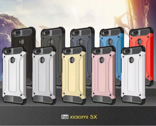 Бронированный противоударный TPU+PC чехол Immortal для Xiaomi Mi 5X (Металл / Gun Metal)
