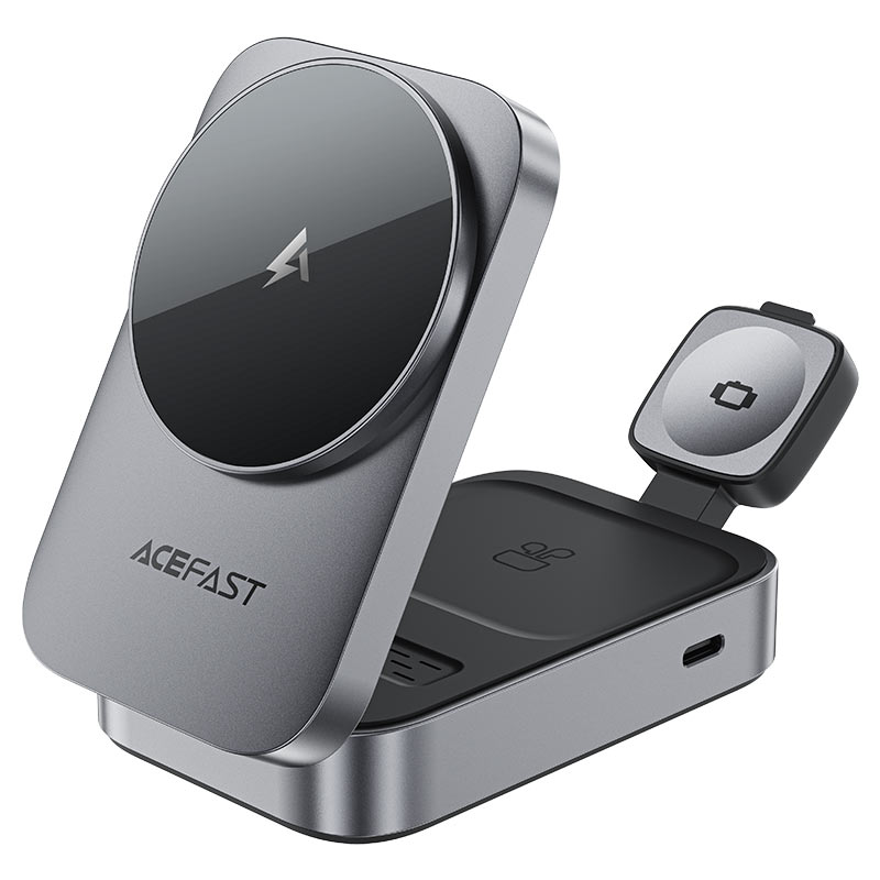 БЗУ Acefast E22 desktop 3-in-1 (Metal gray)