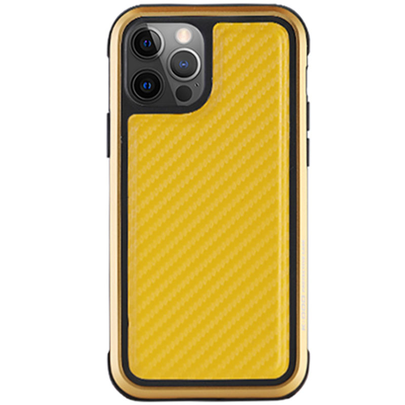 Чехол PC+TPU+Metal K-DOO MARS Series для Apple iPhone 13 Pro (6.1") (Carbon Yellow)