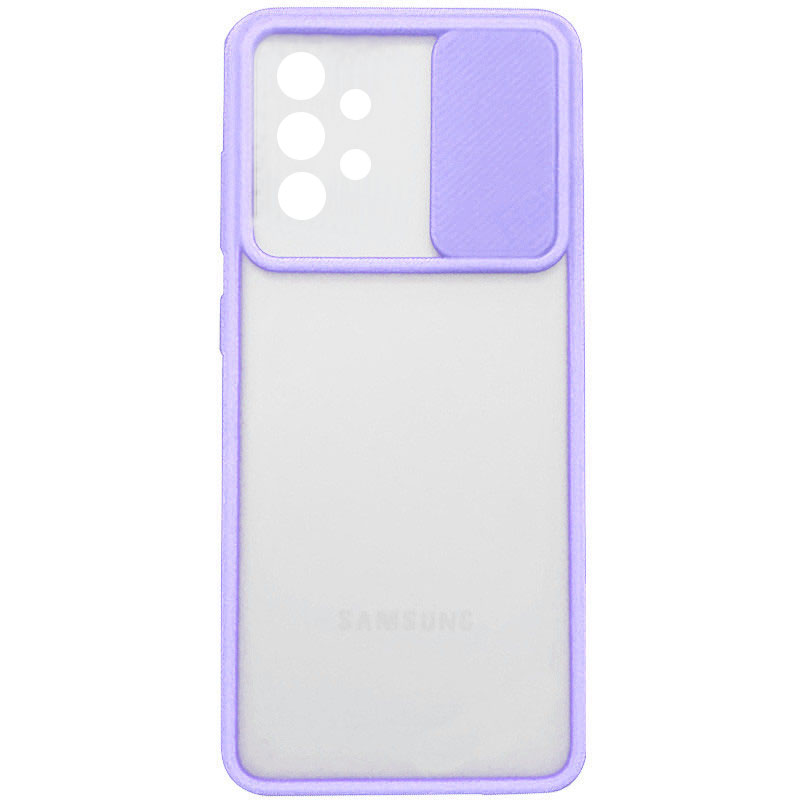 Чехол Camshield mate TPU со шторкой для камеры для Samsung Galaxy A32 4G (Сиреневый)